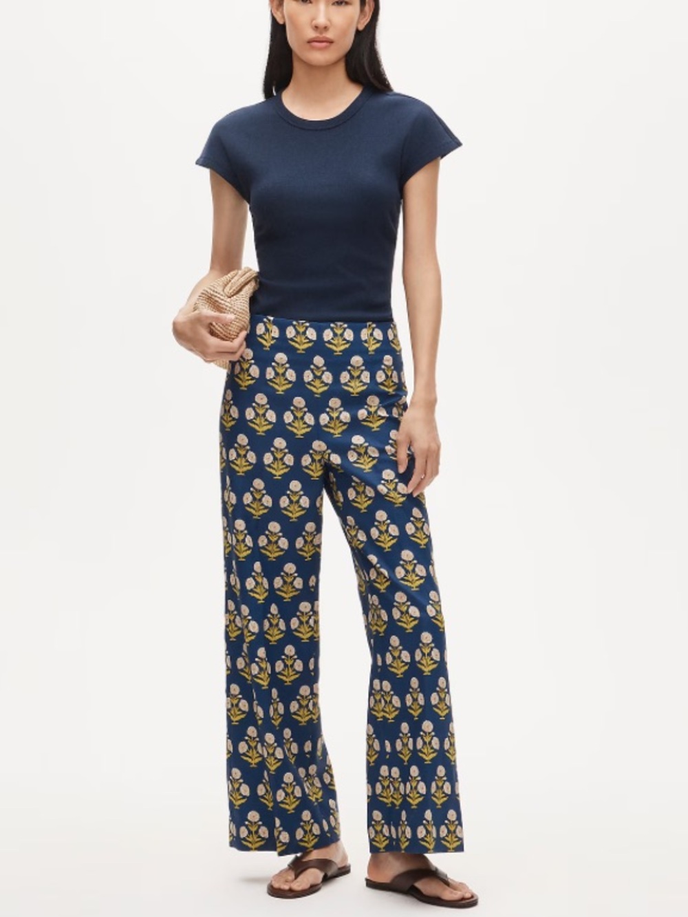 J crew Rori pant in marigold block print